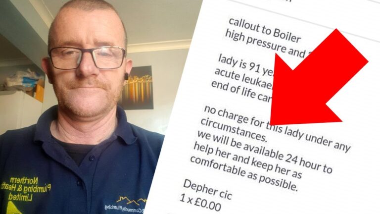 Plumber will not accept money from cancer-sick 91-year-old – becomes viral hero