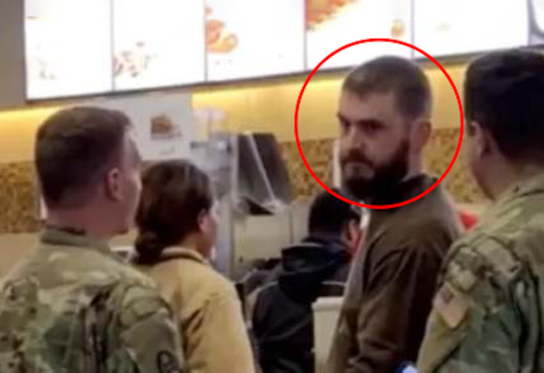 Man who lost his stepbrother saw soldiers at fast food restaurant, decided to teach them a lesson!