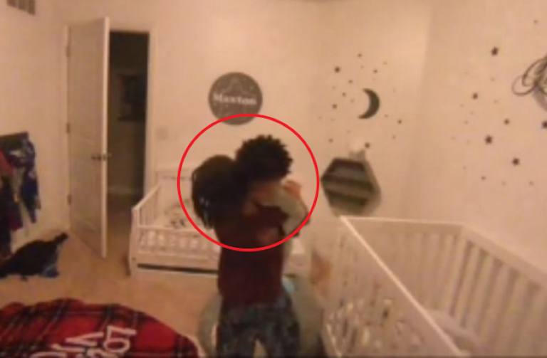 Mom saw her older son on the baby monitor entering the baby’s room ‘while he thinks she’s asleep’!