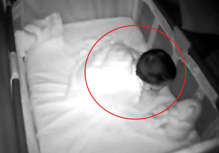 Mother heard a disturbing sound coming from the baby’s monitor, rushed to the nursery to see that the baby isn’t alone!