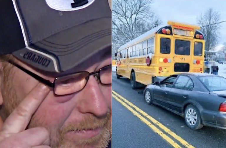 Father has no idea why bus driver keeps his daughter on bus longer than others, ‘so he followed her home’!