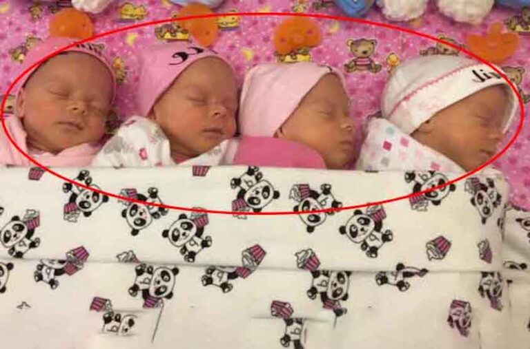 Mom gave birth to quadruplets, the doctors and nurses in the room could not believe what they saw!