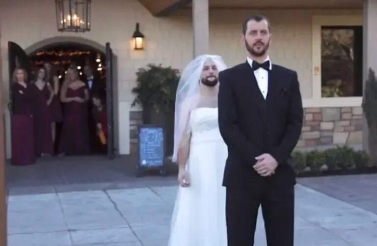 Nervous Groom Waits To See Bride, Best Man Swaps Places With Bride