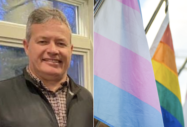 Father, who has three children still in the school district, says officials adopted a policy that does not notify parents when a student identifies as trans and changes their name or preferred pronoun; lawsuit