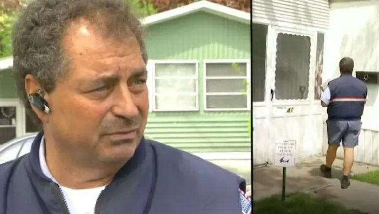 Mailman Sees Baby Alone Outside, Rushes Into House To Find Mom Hunched Over Stroller