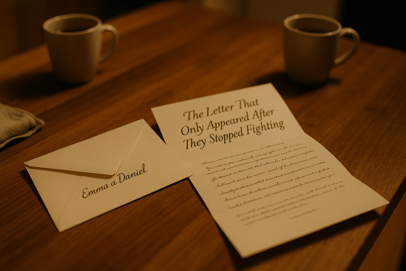 The Letter That Only Appeared After They Stopped Fighting